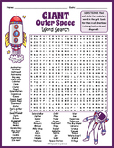 GIANT OUTER SPACE Word Search Puzzle Worksheet Activity