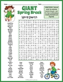 GIANT SPRING BREAK Word Search Puzzle Worksheet Activity