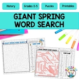 GIANT Spring Word Search Puzzle Activity First Day of Spri