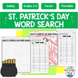 GIANT St. Patrick's Day Word Search Puzzle St. Pattys Day 