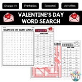 GIANT Valentine's Day Word Search Puzzle Valentine's Day Activity