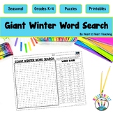 GIANT Winter Word Search Puzzle January Word Search Activity
