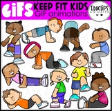 GIF - Keep Fit Kids Animated Images - {Educlips}