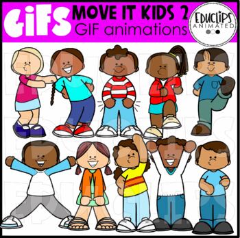 Preview of GIF - Move It Kids 2 Animated Images - {Educlips}