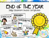 GIFT - End of Year Silly Student Award Certificates