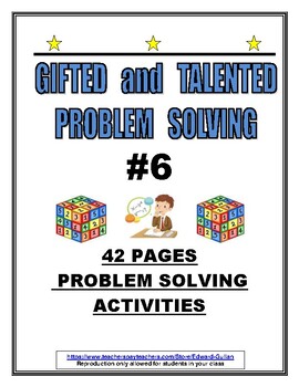 Preview of GIFTED AND TALENTED PROBLEM SOLVING #6