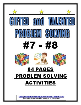 Preview of GIFTED AND TALENTED PROBLEM SOLVING #7 and #8