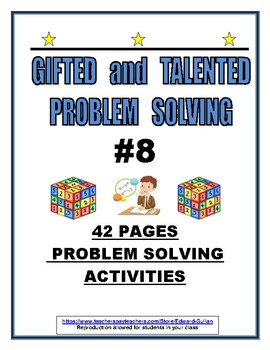 Preview of GIFTED AND TALENTED PROBLEM SOLVING #8