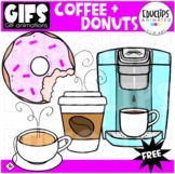 GIFs - FREE COFFEE & DONUT - Animated Images - {Educlips}