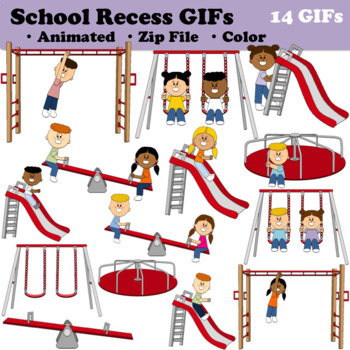 Preview of GIFs: Outdoor School Recess Animated GIF Set