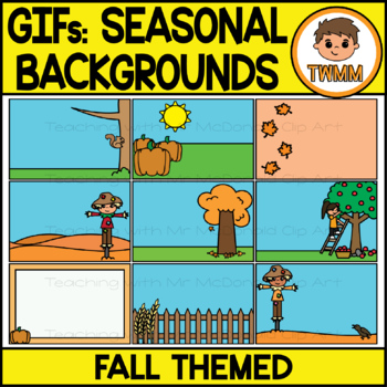 Preview of GIFs - Simple Fall Backgrounds - Animated Digital Clipart Images l TWMM