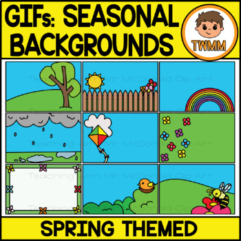 Preview of GIFs - Simple Spring Backgrounds - Animated Digital Clipart Images l TWMM