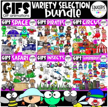 Preview of GIFs - VARIETY SELECTION BUNDLE - Animated Images - {Educlips}