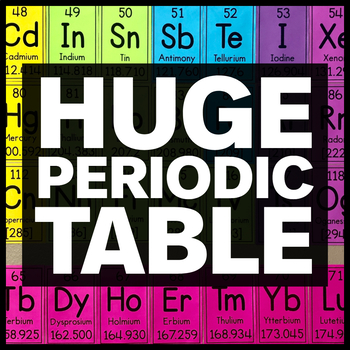 Preview of Large Periodic Table Poster - Chemistry & Science Classroom Decor