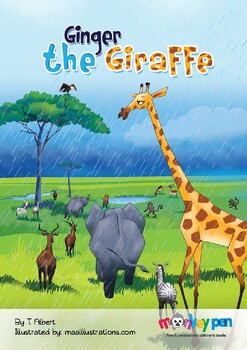 Preview of GINGER THE GRAFEE CHILDREN WORKBOOK