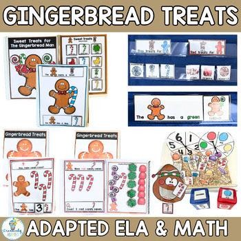 Preview of Gingerbread Man Adapted Books and Counting Mini Holiday Unit