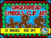 GINGERBREAD CLIP ART SYMBOLS (CHRISTMAS COOKIES CLIPART)