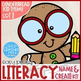 GINGERBREAD KID • SET 1 • Easy Peasy Literacy Name and Create Kit