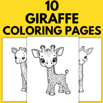cute giraffe cartoon coloring pages