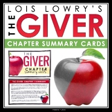 The Giver Chapter Summaries - Plot Summary Cards for Lois 
