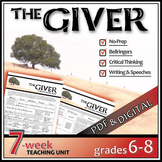 THE GIVER Unit Plan - Novel Study Bundle (by Lois Lowry) - Literature Guide