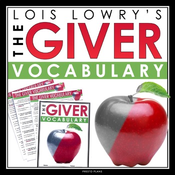 Preview of The Giver Vocabulary Booklet, Presentation, and Answer Key with Definitions