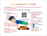 GIVING THANKS and DOING PLANKS - 30-Day Fitness Challenge