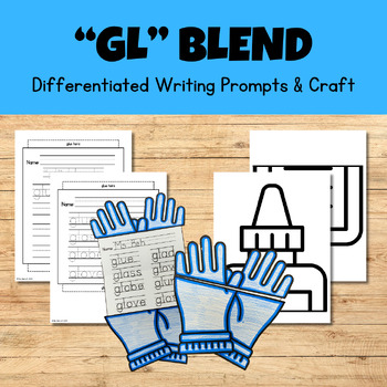 Preview of GL Beginning Consonant Blend Writing Craftivity - Phonics Writing & Craft