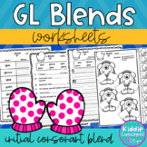 GL Blends Worksheets - Initial Consonant Blends