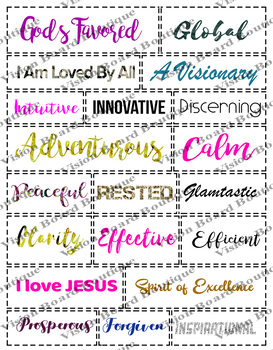 GLAM my life vision board word sheet by Vision Board Boutique | TPT