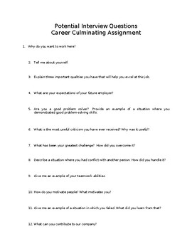 Preview of GLC 2O0 Careers - Interview Questions
