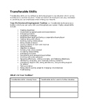 GLC 2O0 Careers - Transferable Skills Worksheet