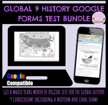 Preview of GLOBAL HISTORY 9 GOOGLE FORMS TEST BUNDLE