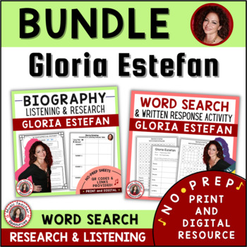 Preview of Women's History Month Music Activities and Bulletin Board Posters GLORIA ESTEFAN