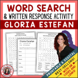 GLORIA ESTEFAN Music Word Search and Biography Research Ac
