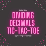 GLOW DAY - Dividing Decimals Station Cards