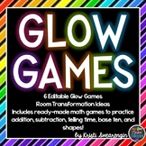 GLOW DAY - Editable Glow Games and Room Transformation Ideas