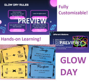 Preview of GLOW DAY Review Bundle!