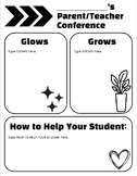 GLOWS and GROWS Conference Form *Fully Editable*