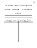 GMAS Prep - Extended Essay Planning Sheet