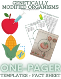 GMOs Guided Science One-Pager Worksheet