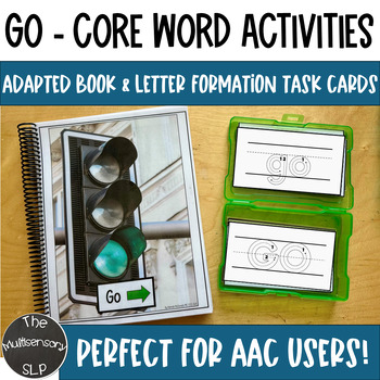 Preview of GO Core Words AAC Adapted Book and Letter Formation Special Education Autism