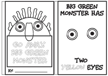 Go away, big green monster! worksheet