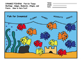 GO FISHING- For TEMPO!!! Worksheet on Slow-Very Fast and G