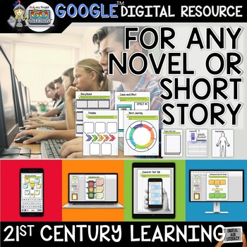 Preview of For Any Novel or Short Story Digital Notebook Paperless Google Drive Resource