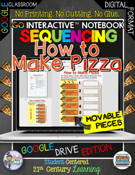 Preview of Sequencing How to Make Pizza Digital Notebook Paperless Google Drive Resource