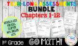 GO MATH! 1st grade Reviews & Tests CH 1-12 (answer keys included)