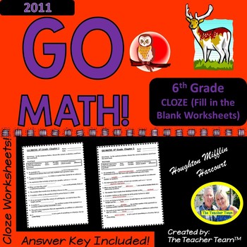 GO MATH 6th Grade Vocabulary Worksheets Full Year by The ...