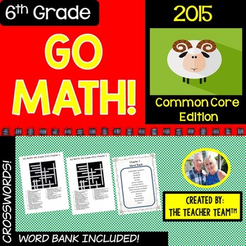 Preview of GO MATH 6th Grade Vocabulary Crossword Puzzles Full Year