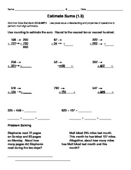 Preview of GO MATH CH. 1 Worksheets